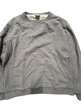 Men’s Lacoste Grey Crewneck Cotton Sweatshirt Size 7 (XXL)